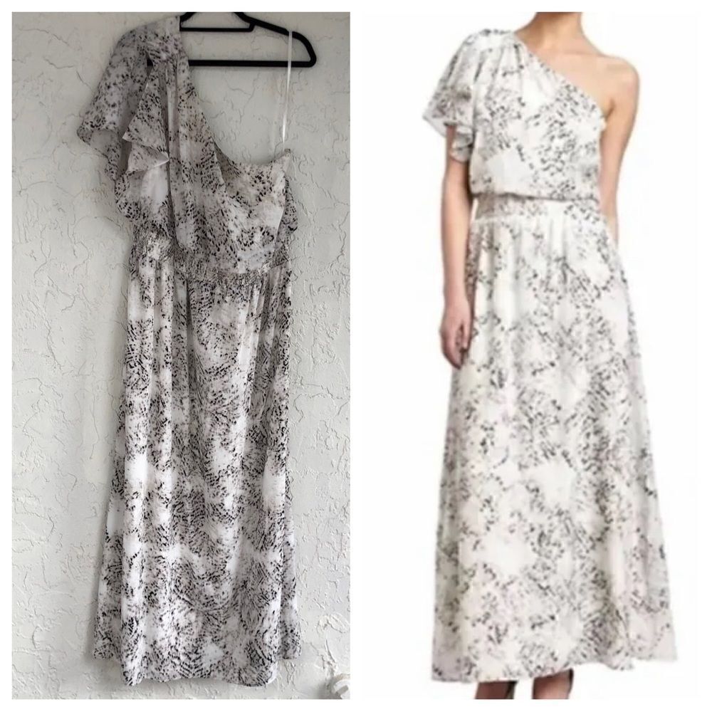 JESSICA SIMPSON One‎ Shoulder Long Maxi Dress Size 16W Bohemian Flowy